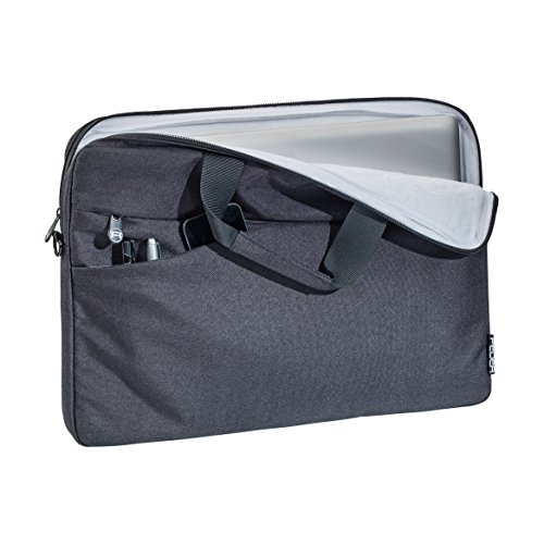 PEDEA Notebooktasche Fashion f  r 15 6 Zoll  39 6cm  mit Zubeh  rfach  Schultergurt und schnurloser Maus  schwarz
