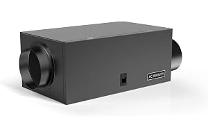 AC Infinity Inline filterbox 15 cm med högeffektivt filter, HVAC-filtreringssats, passar 15 cm inline-kanalfläktar för fräscht luftintag och ventilation