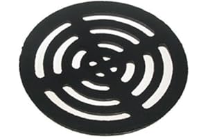 DJM DIRECT Black Cast Round Drain Grate Gully Grid Cover - 6” 150mm x 10mm