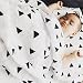 hibote Soft Organic Cotton Muslin Swaddle Bath Towel Multi-use Blanket Infant Newborn Baby Wrap (Triangle)