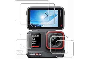 iDaPro Osłona ekranu do Insta360 Ace Pro + ekran LCD +PET obiektyw [2+2+2Pcs],szkło hartowane, twardość 9H, odporne na zarysowania, odporne na pęcherzyki powietrza, łatwa
