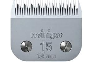 Heiniger Testina di rasatura Zaffiro Premium #15 per cani e gatti – altezza di taglio 1,5 mm – adatto per zaffiro, Andis, Aesculap FAV5, Moser, Pasqua, scelta