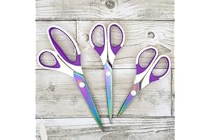 Hunkydory Rainbow Scissor Set Premier Craft Tools - 3 Pairs Precission Scissors - PCT39