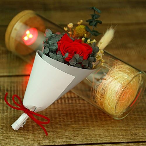 Christmas Gifts Eternal Flowers Glass Wishing Bottle Creative Glow With Lights Remote Decoration Colorful Preserved Rose