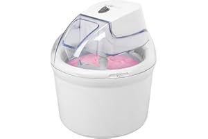 Gelatiera Clatronic/gelatiera soft/gelatiera ICM 3764 per gelato/sorbetto/yogurt surgelato/slush,per uso domestico,serbatoio freddo,apertura di riempimento,1500 ml,incl. suggerimenti di ricette,bianco