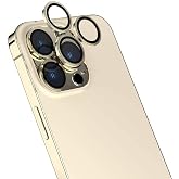 ZORE Apple İle Uyumlu iPhone 16 Pro iPhone 16 Pro Max CL-15 Parmak İzi Bırakmayan Anti-Reflective Kamera Lens Koruyucu Gold
