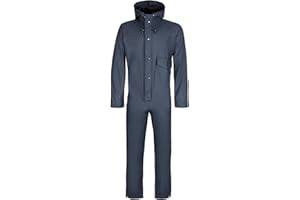 U.S Trading Men's Flex Waterproof Coverall - 320 - Studded chest pockets - Elasticated back - Concealed studs - Back pocket - 210gsm poly/cotton