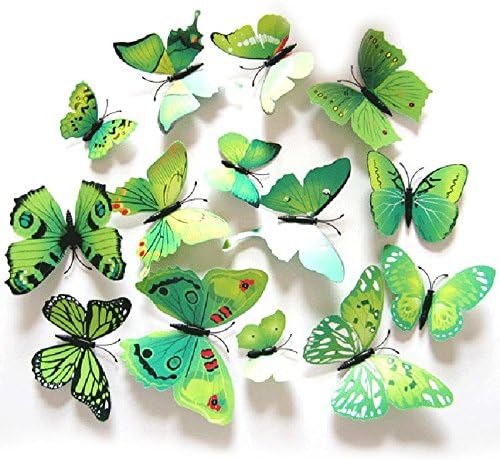 Upspirit 12pcs 3D Simulated Butterfly Magnets Fridge Magnetic Stickers