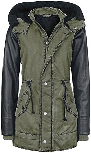 Dressation Ladies Womens Winter Hooded Thicken Military Anorak Safari Parka Jacket