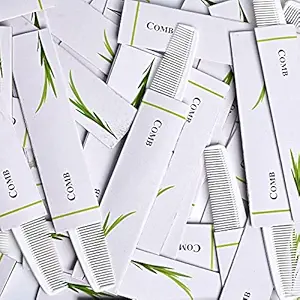 Sevenhills Toiletries 100 Pieces Hotel Accessories Guest House Kit Handle Comb With Card box Pack Size 19 x 3.5 cm- Pack of 100 PCS (WHITE)