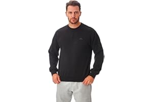 Iron Mountain Męska przędza z odzysku, przyjazna dla środowiska, zapobiegająca mechaceniu elastyczna, wygodna bluza z okrągłym dekoltem, miękka bluza z polaru, czarna, 2XL