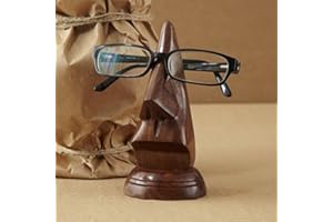 Storeindya Wooden Handmade Nose-Shaped Eyeglass Spectacle Holder ,Eyewear Retainer, Sunglasses Holder, Spectacle Display Stand