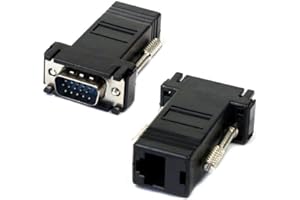 CHENYANG CY VGA RGB adattatore 15pin maschio Lan Cat5 Cat5e RJ45 Ethernet, adattatore femmina nero