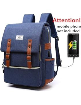 HITOP Leichte Schulrucksack Nette Canvas Schultaschen Damen Mädchen EXTRA Groß Kinderrucksack Daypacks Rucksäcke...