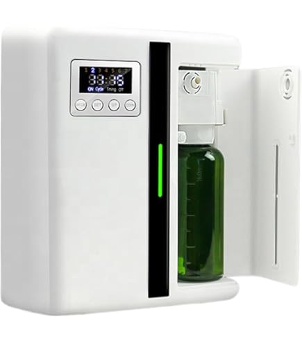 Aromatherapie diffuser - Professionele diffusers voor etherische oliën, vernevelingstechnologie, volledig spectrum olie-aanpassingsvermogen, geen water, geen warmte, superstil, draagbaar, op batterijen (White