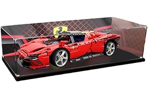 APRILA 42143 Technic Ferrari Daytona SP3 Vitrine en acrylique étanche à la poussière pour modèles d'objets de collection 62 x 30 x 20 cm (vitrine uniquement)