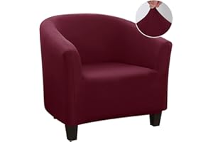 Jaotto Funda de Sillón Elásticas Chesterfield, 1 Pieza Cubre para Sillón Ajustable Universal Extraíbles Lavables, Funda de Sofá de Butacas para Recepción Hotel Sala de Estar(Burdeos,1 Pieza)