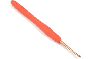 BUOKKON 2.5 mm Crochet Hook, Aluminum Soft Grip Rubber Handle Needles Ergonomic Knitting Needles Crochet Needle for Beginners and Handmade DIY Knitting Crochet (2.5 mm)