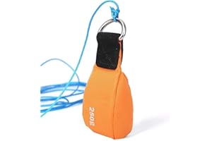 Agatige Lancer Polyvalent en Nylon Sac De Corde, Lanceur De Fronde Extérieur Sac Lancer Corde D'arboriste avec Anneau en D Sac De Sable d'escalade pour l'escalade dans Les Arbres Orange