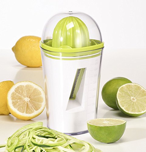 Saftpresse und Spiralschneider 2 in 1 für frische Säfte und Gemüsespiralen 12058
