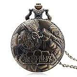 Herren Taschenuhr, World of Warcraft Steampunk Taschenuhr, Geschenke für Männer Kinder, Boy Girl Weihnachtsgeschenk