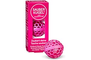 ‎SAUBERKUGEL Sauberkugel® Taschenreiniger (Think Pink) – Wiederverwendbare Taschenreiniger Sauberkugel – Entfernt Schmutz, Krümel & Flusen aus Tasche, Koffer, Rucksack und Schulranzen