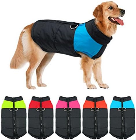 Dog Clothes Puppy Coat Vest, Pet Ski Vest Dogs Cotton Vest Pet Ski Jacket Winter Fall Outfit Waterproof for Small Dog (XL, Blue)