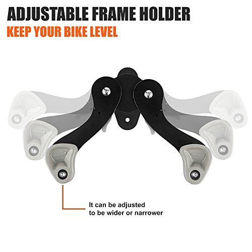Ibera Fahrrad-Wandhalter, Fahrradaufbewahrung, Horizontal Wall 45 ° Winkel einstellbar, Single Aufbewahrung, schwarz - 2