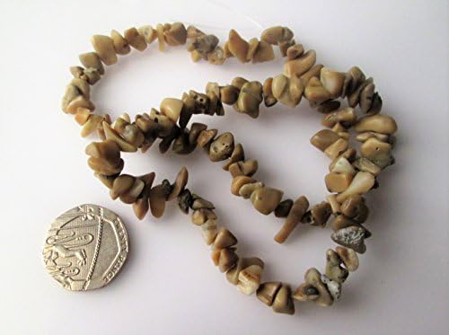 1 Strand of Gemstone Chip Beads - Choice of Gemstones - 1st4Beads (TM) - (Bamboo Coral (natural), small chip - 15" strand (CX8443))
