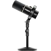 MAONO PD200W Hibrit Kablosuz Podcast Mikrofon, PC i&ccedil;in Dinamik XLR USB | Masa&uuml;st&uuml; Standı, Yazılım, G&uuml;r&uuml;lt&uuml; Engelleme, Vokal K