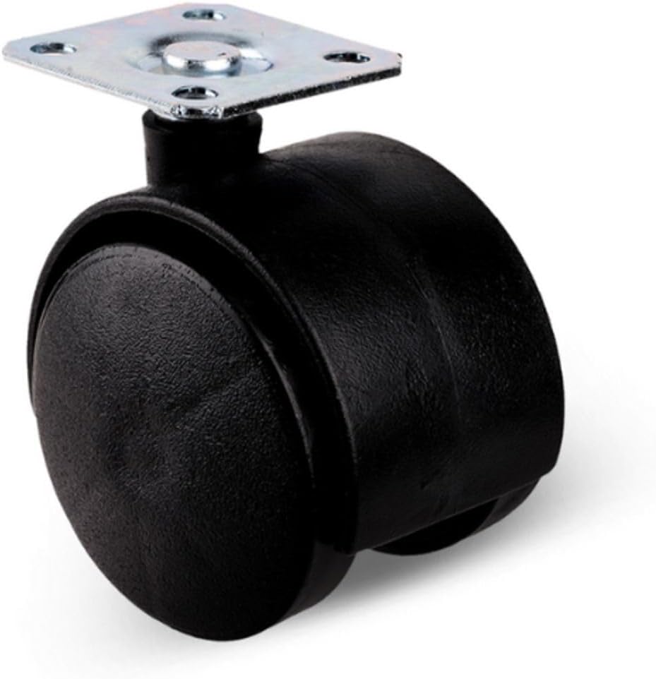 DSYapıAksesuar Düz Tabla Tekerlek 50mm Masa Sehpa Dolap Tekeri(Krom Siyah 50mm)