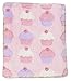 BabyPrem Baby Fleecy Blanket Wrap Shawl Printed Designs 100 x 75cm CUPCAKES