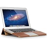 Apple Macbook Air 13 inch Standing Case with Ultra Cooling Design, slim Flip Genuine Leather Cover,QIALINO Laptop Sleeve Case