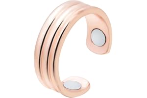 ZEZKT Anneau Magnétique de Drainage lymphatique Thérapeutique, Anneau de Contrôle de La Glycémie Réglable,Anneau Magnétique pour Perdre du Poids,Anneau Anti Stress,Bague de Santé Magnétique