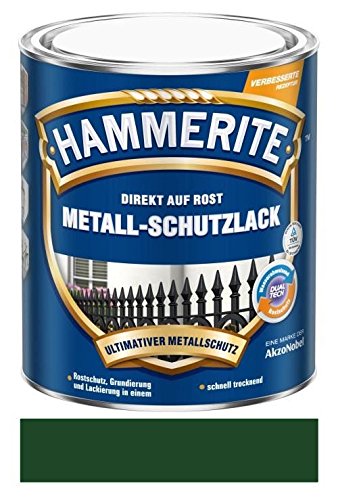 750 ml Hammerite Direkt auf Rost Metall-Schutzlack Dunkelgrün, Glanz