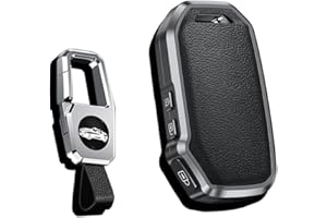 ‎HIBEYO HIBEYO Smart Schlüsselhülle-Leder-Hülle Schutzhülle Autoschlüssel Hülle passt für KIA Sportage GT Stinger Sorento Soul Rio Optima NIRO Forte Ceed Schlüsselanhänger Fernbedienung-Schwarz