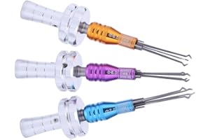 Loboo Idea Narzędzia do otwierania zamków krzyżowych z długim uchwytem (6,0 mm, 6,5 mm, 7,0 mm), regulowany otwieracz do zamka krzyżowego, narzędzie ślusarskie, zestaw wytrychów krzyżowych dla