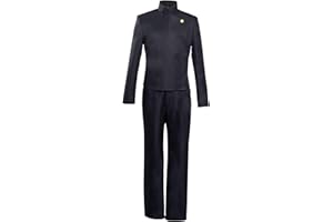 Taeyue Jujutsu Kaisen Gojo Satoru Disfraz de cosplay con traje de pantalón superior, Anime Gojo Satoru Disfraz de cosplay de Halloween Conjunto completo para hombres, para fiesta, Comic Con