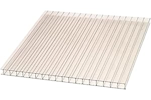 Ironlux - Plancha de Policarbonato Celular Compacto - Placa Transparente 10 mm - Panel Alveolar Multiusos para Tejados e Invernaderos - Medidas: 2000 x 1050 mm