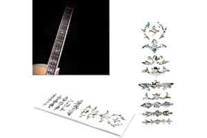 RuiJOTWAT Guitar Inlay Sticker Fretboard Marker Fingerboard Decals for Electric Acoustic Classical Guitar Bass Ukulele Accessories