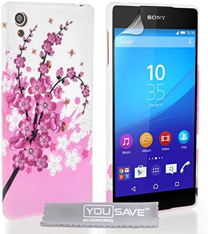 Yousave Accessories Sony Xperia Z3 Plus Case Floral Bee Silicone Gel Cover