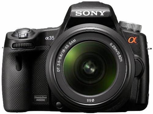 Sony SLT-A35K SLT-Digitalkamera (16 Megapixel, 7,6 cm (3 Zoll) Display, Live View, Full HD Video) Kit inkl. 18-55 mm Objektiv schwarz Sony SLT-A35K SLT-Digitalkamera (16 Megapixel, 7,6 cm (3 Zoll) Display, Live View, Full HD Video) Kit inkl. 18-55 mm Objektiv schwarz
