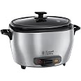 Russell Hobbs Cuociriso 1.2L Con Vaporiera - Rivestimento Antiaderente, Cucchiaio E Misurino, Acciaio Inox