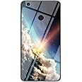 MadBee Case for Xiaomi Mi Max 2 [with Screen Protector],9H Tempered Glass Back Cover [Starry Sky] + Soft TPU Silicone Bumper [Shock Absorption] Fully Protective Case (Bright Starry Sky)
