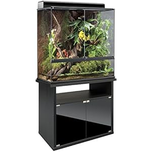 Exo Terra Terrarienkombi 90x45x90 Glasterrarium Inkl. Unterschrank, Terrarienbeleuchtungabdeckung - Terrarienkomplettset