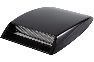 Kuuleyn Bonnet Vent Cover, Universal Car Decorative Air Flow Intake Scoop Bonnet Vent Sticker Cover Hood(Black)