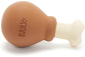 Barkbox Super Chewer Robustes Kauspielzeug für Hunde für Aggressive Kauer, zahnstimulierendes Turkey Day Drumstick – groß