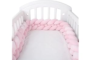 JIcloun 4 Hilos Cuna Parachoques Trenzados, Cama Serpiente Anudada Cojines Infantiles Habitacion Chichoneras Cuna Trenza Protector Guardería Almohada Trenzado del Dormitorio,A5,5M