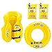 Produktbild VAPIAO Kinder 3 in 1 Schwimm Lern Set [Schwimmflügel, Schwimmweste & Schwimmreifen] ideal für das Schwimmbad, Strand, Urlaub, See oder Pool in gelb
