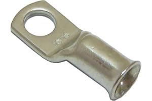 SUNDEER All Trade Direct 10 Copper Tube 16Mm X 6Mm Lug Battery Starter Cable Welding Crimp Terminal Ring